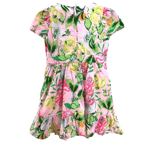 Lilly Pulitzer Girls Alexandra Dress Multi Via Amore Spritzer Floral Resortwear - Picture 9 of 10